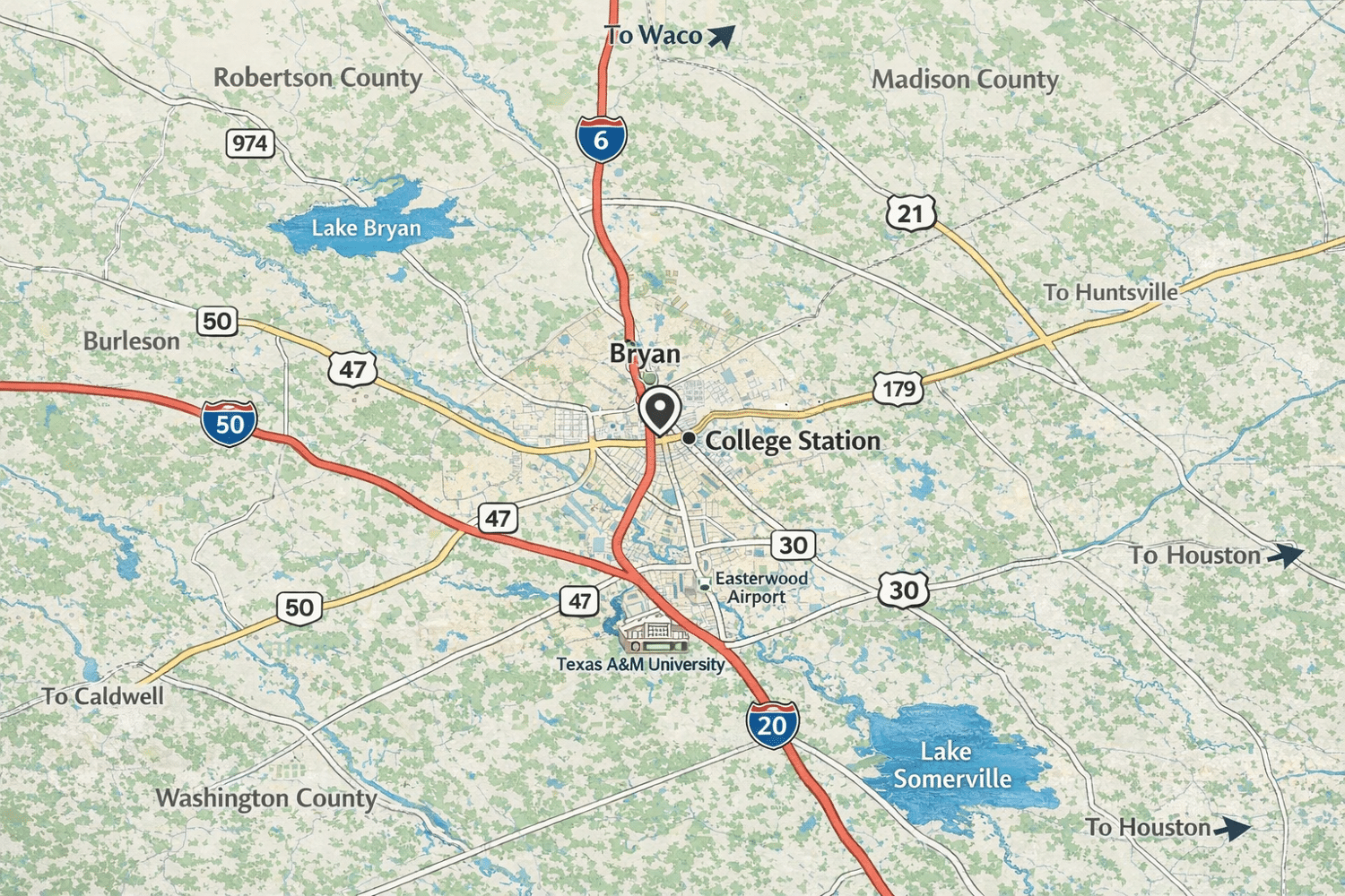 Service Area Map Visual